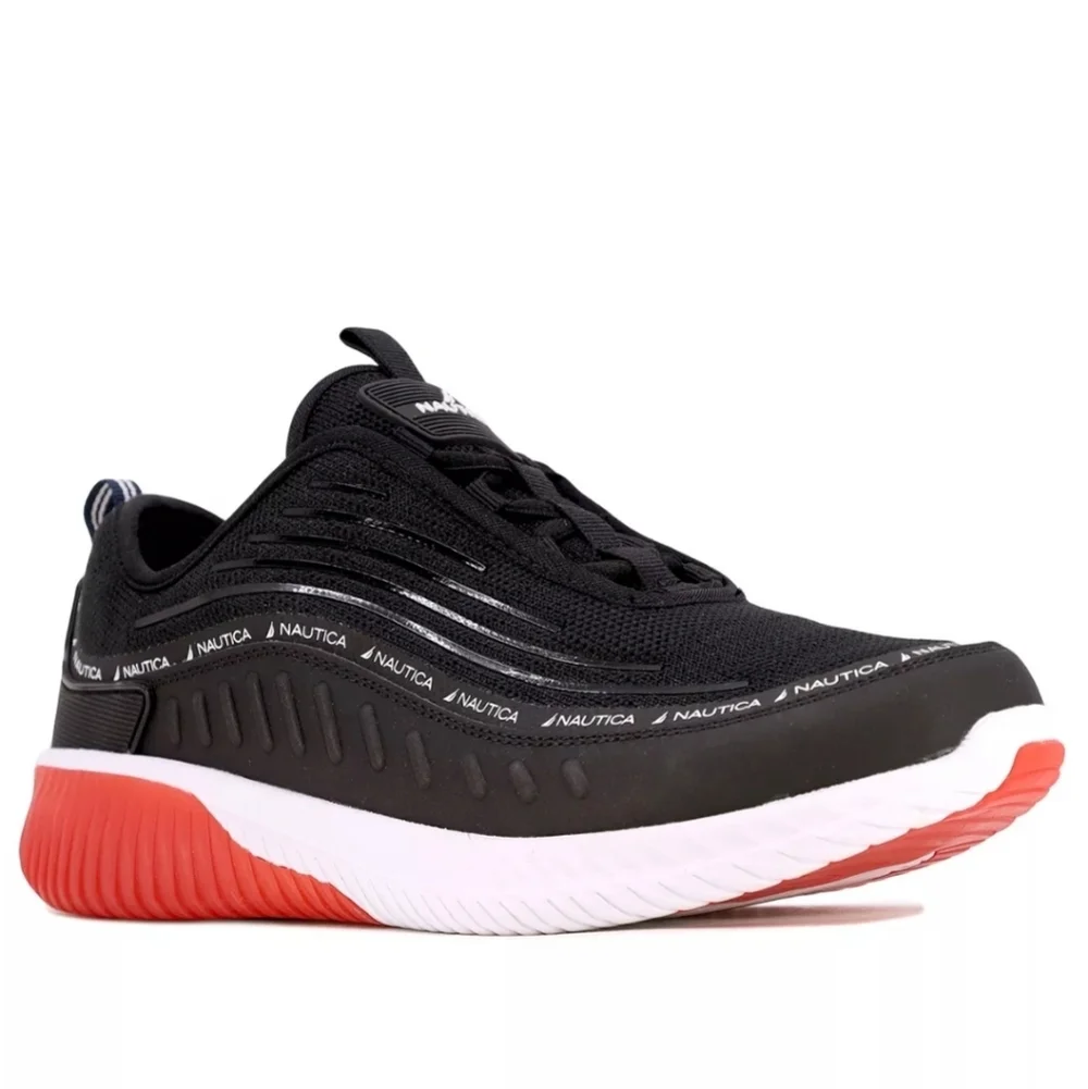 Nautica Sevier Sneaker | Men's | Black/Red | Size 9 | Sneakers | New